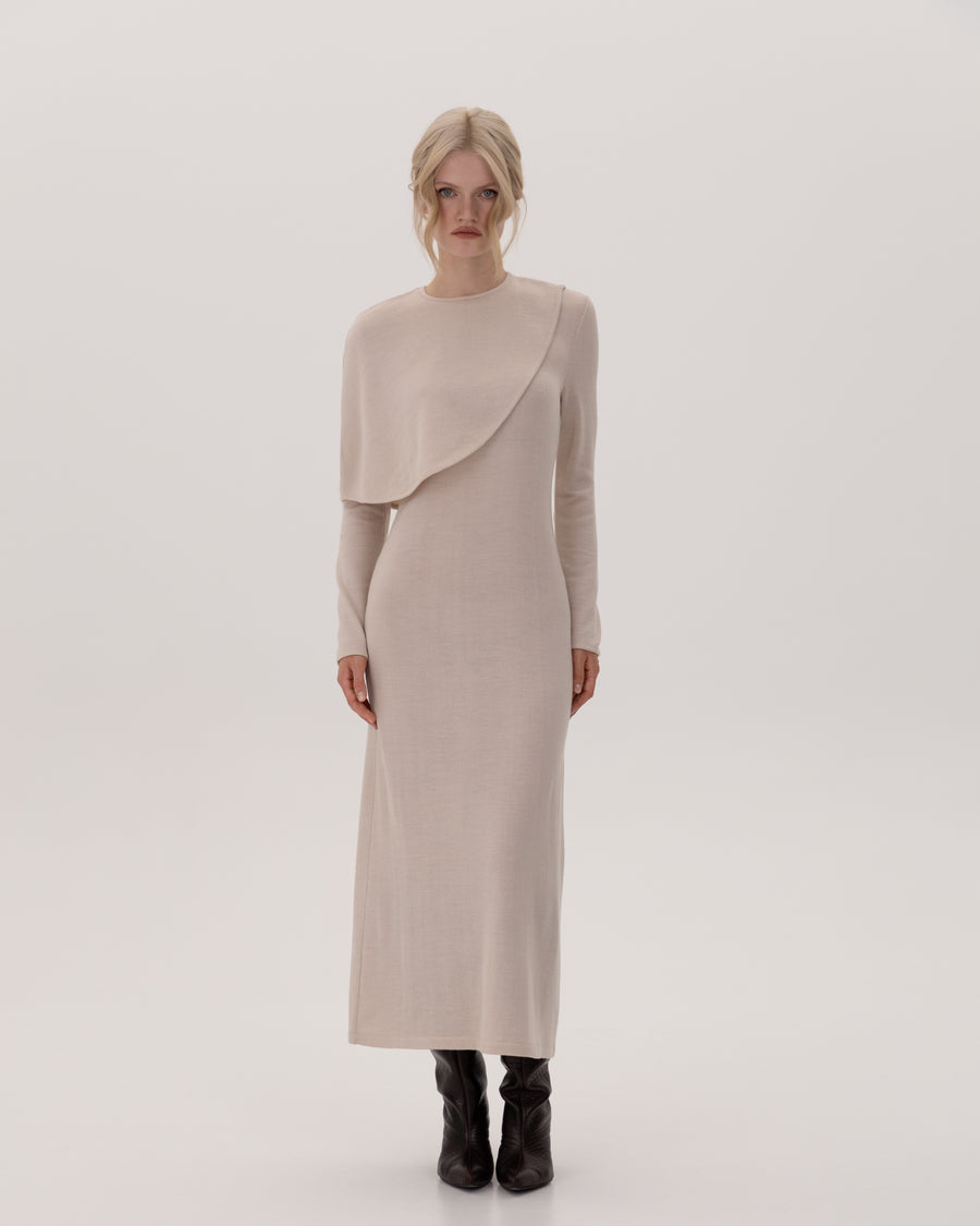 Dress with Cape Detail