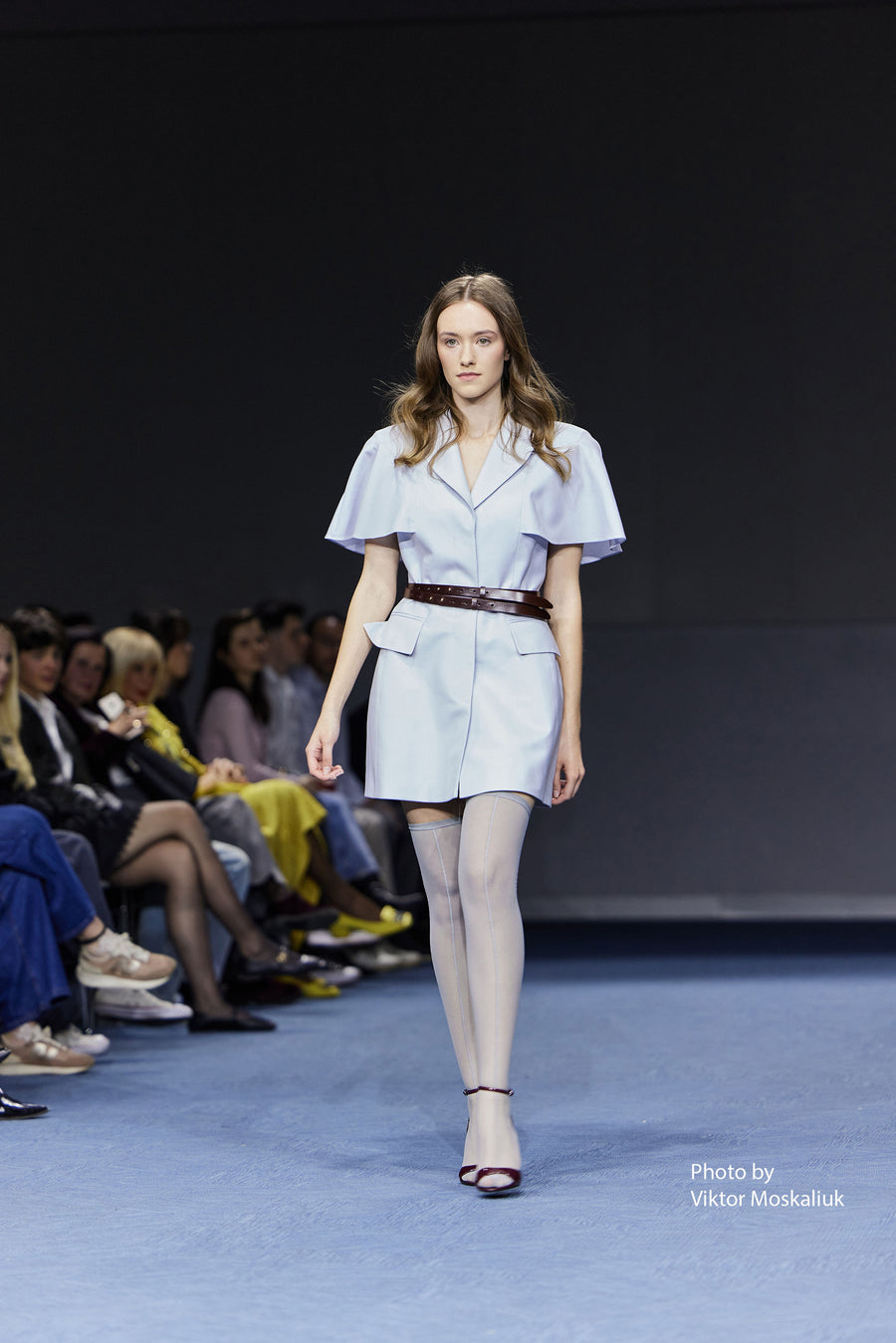 Short Sleeve Blazer-Dress Smoky blue / M