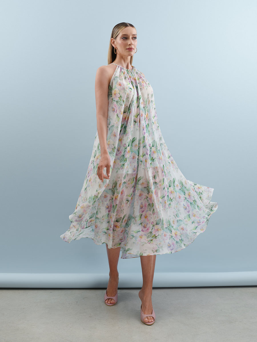 Silk Floral Dress