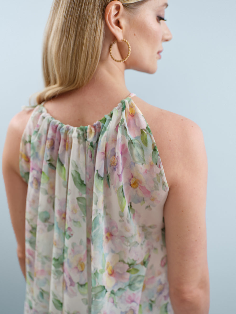 Silk Floral Dress