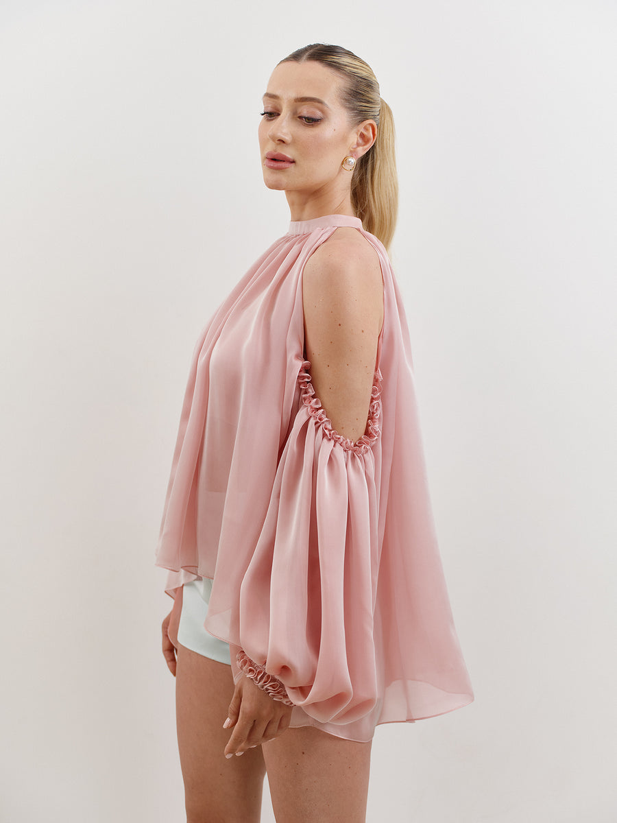 Powder Off-Shoulder Blouse