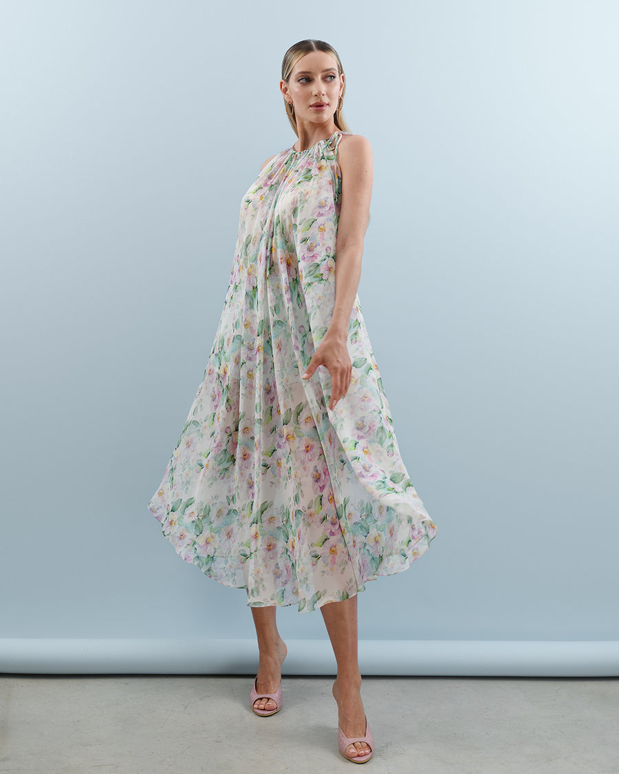 Silk Floral Dress
