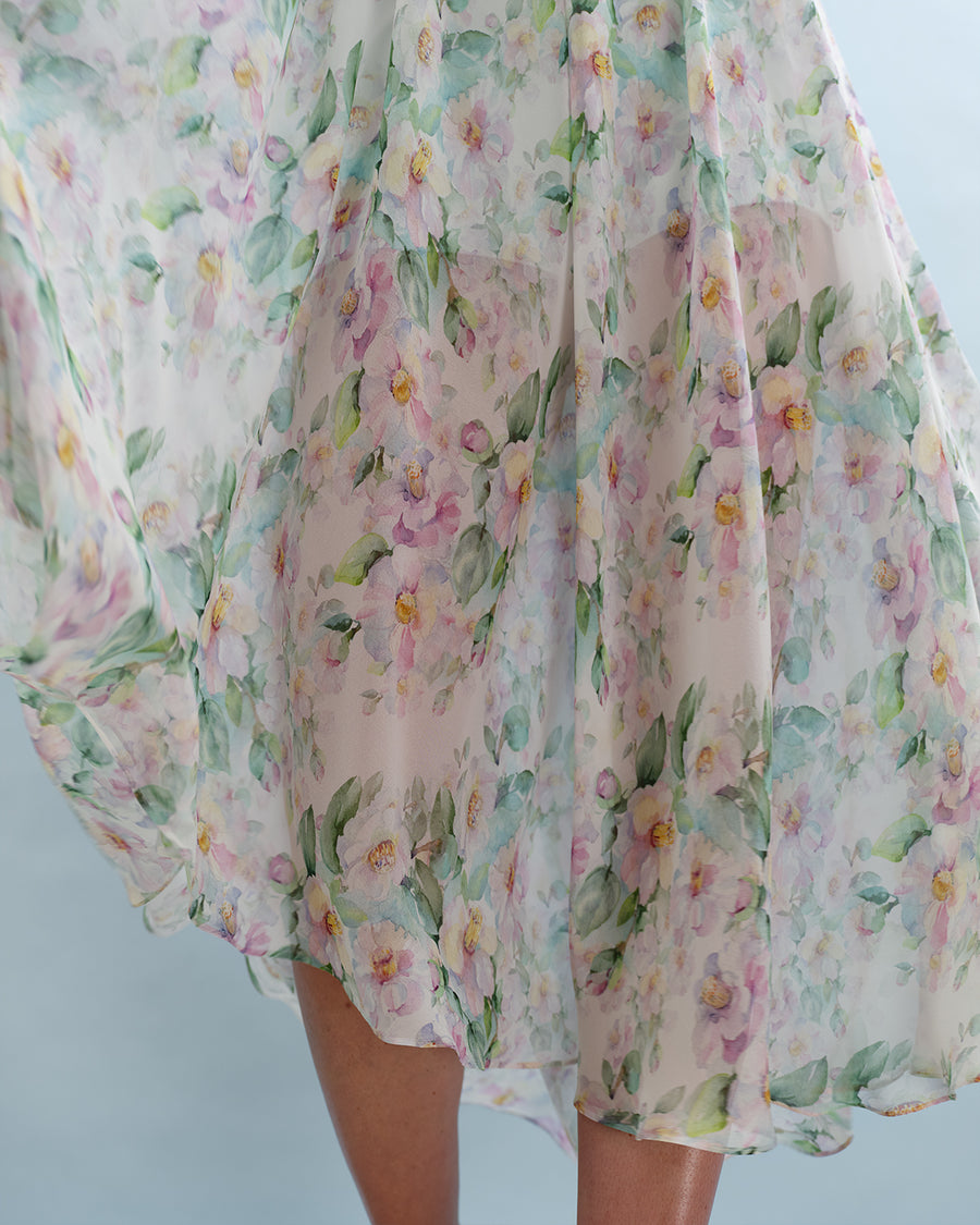 Silk Floral Dress