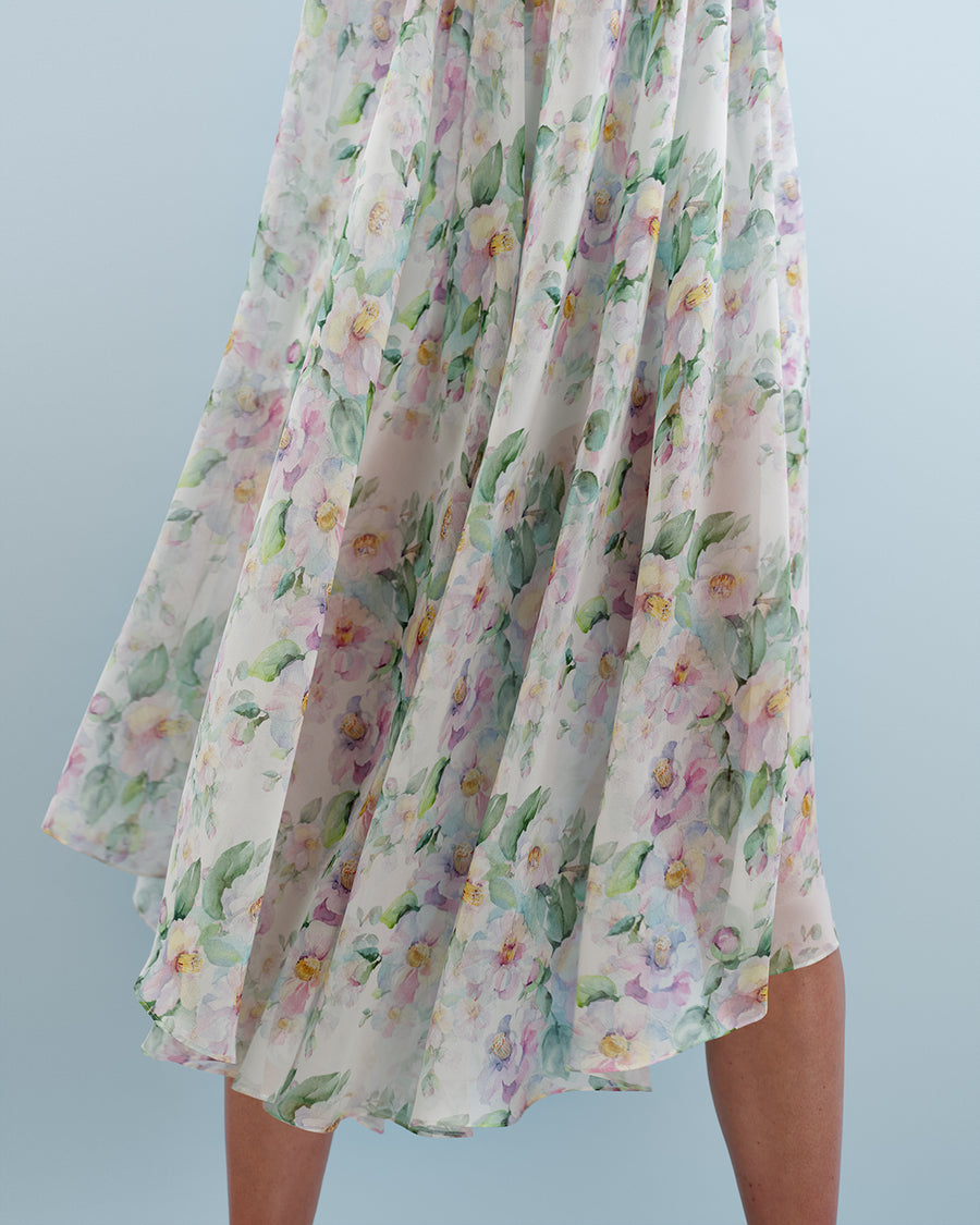Silk Floral Dress