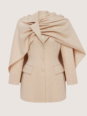 Jacket with Draped Stole