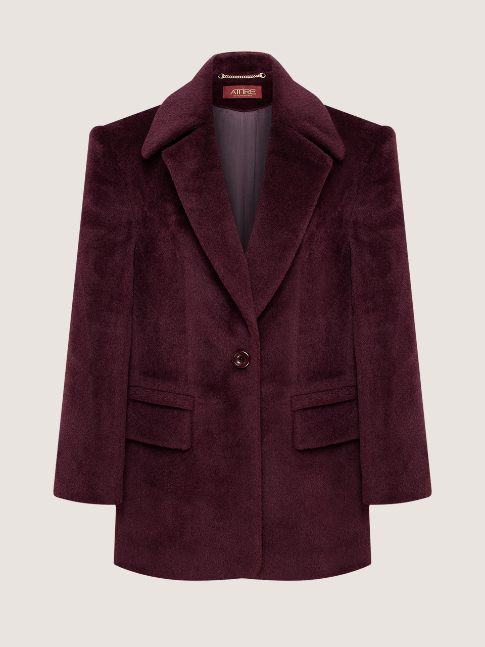 Burgundy Alpaca Jacket