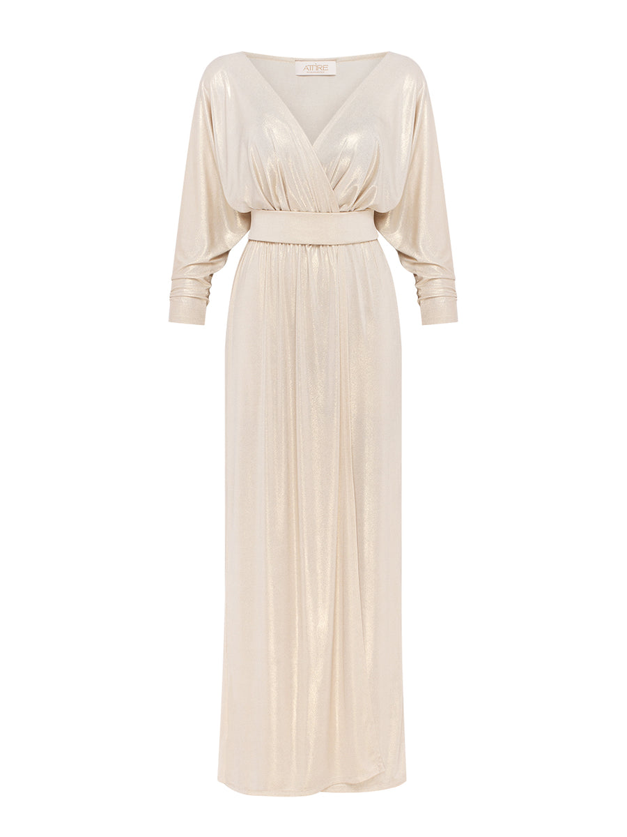 Wrap Dress Satin Gold / Xs Wrap Dress Satin Gold / Xs