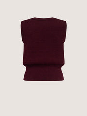 Knitted Burgundy Vest