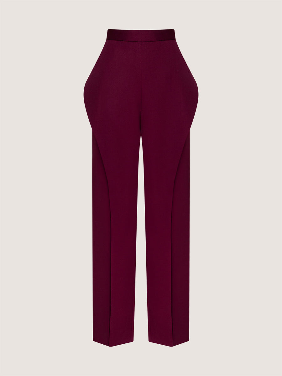 Burgundy Designer Trousers