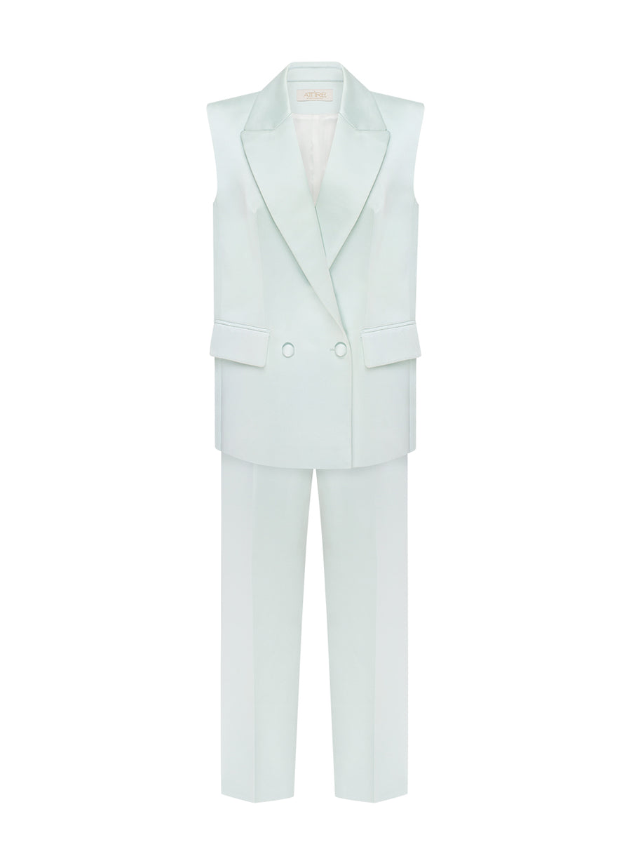 Mint Suit with Vest and Pants