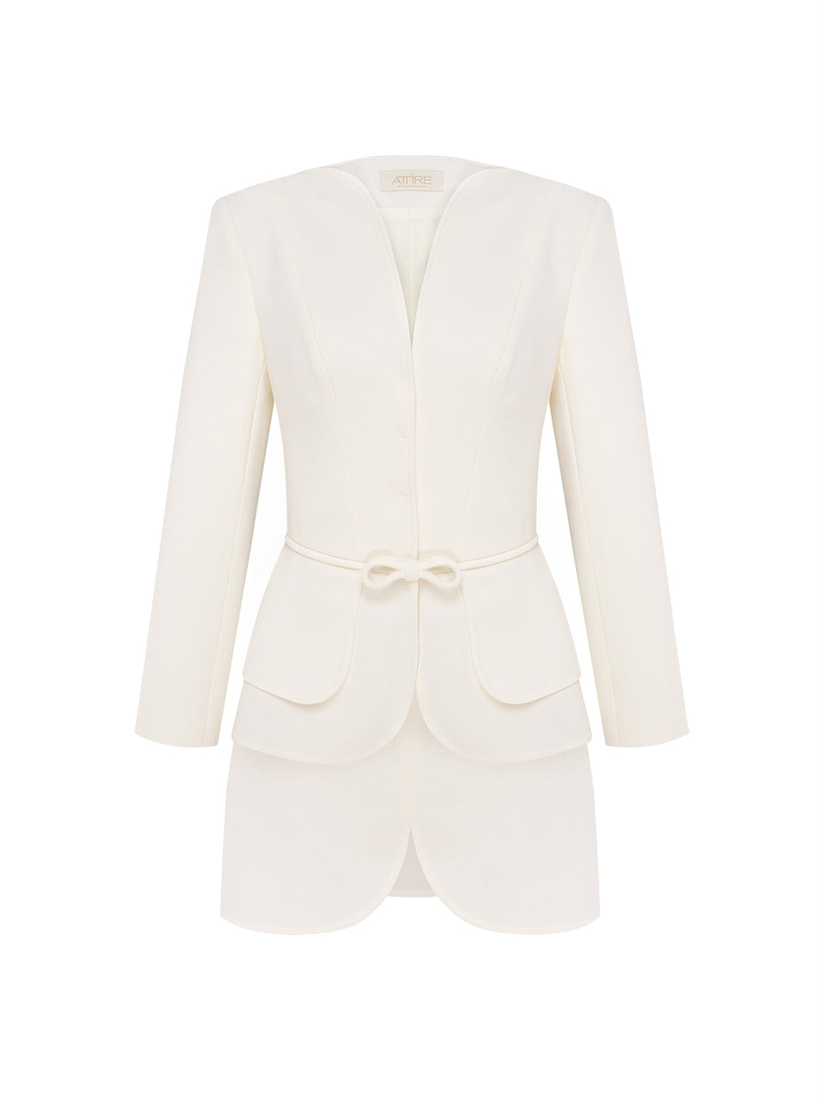 Wool Suit With Mini Skirt
