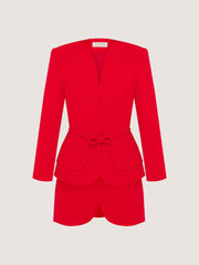 Wool Suit With Mini Skirt