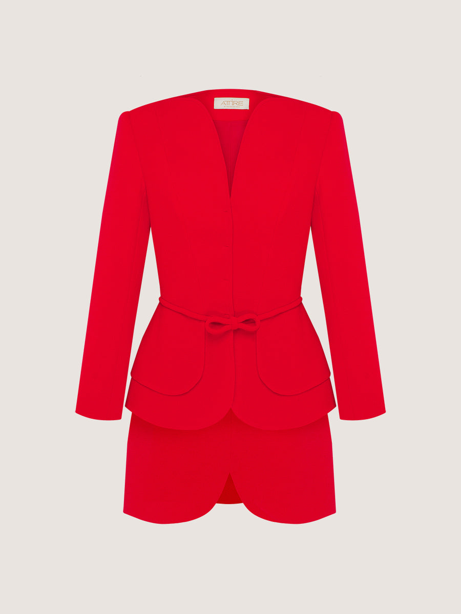Wool Suit With Mini Skirt