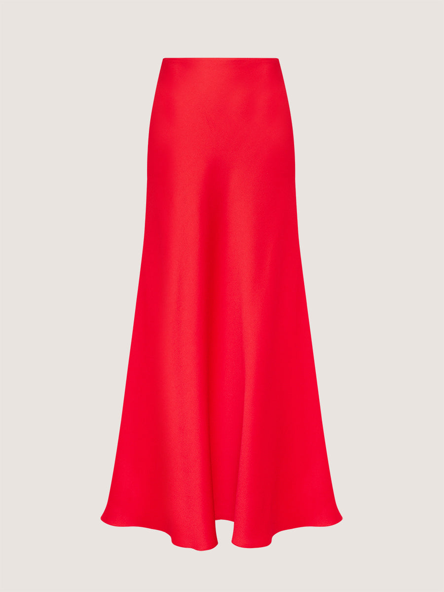 Satin Midi Skirt