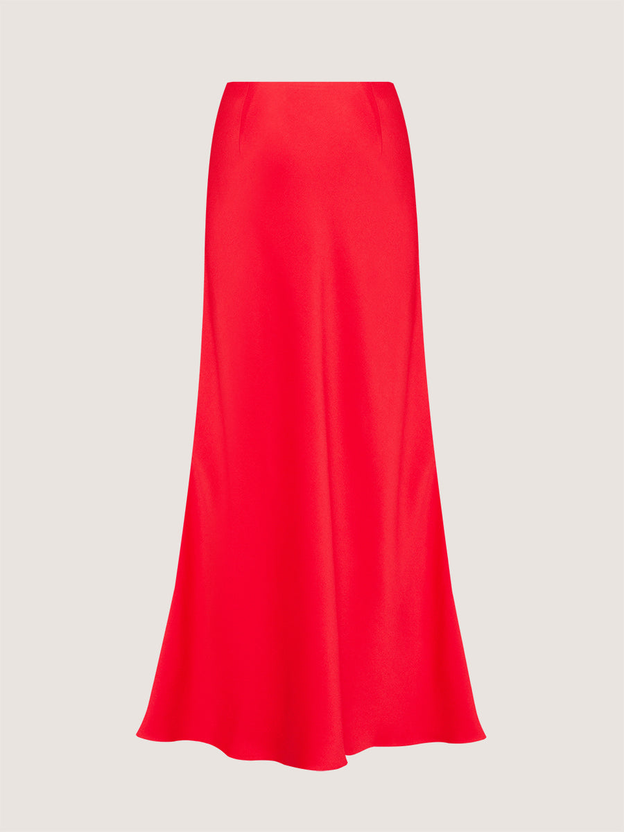 Satin Midi Skirt