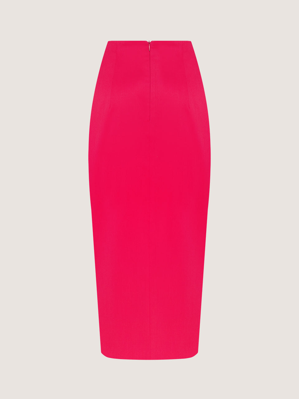 Bright Pink Pencil Skirt with Slit