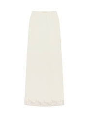 Long Silk & Lace Skirt