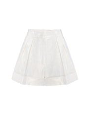 White Shimmering Shorts