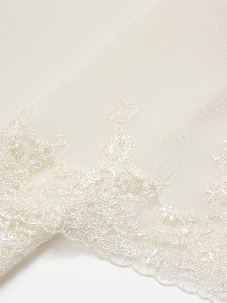 Long Silk & Lace Skirt