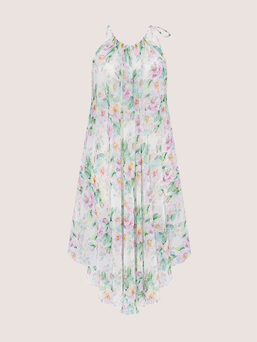 Silk Floral Dress