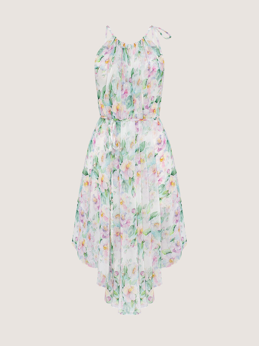 Silk Floral Dress