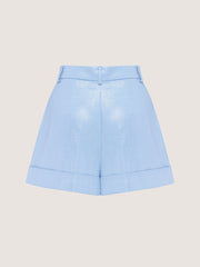 White Shimmering Shorts