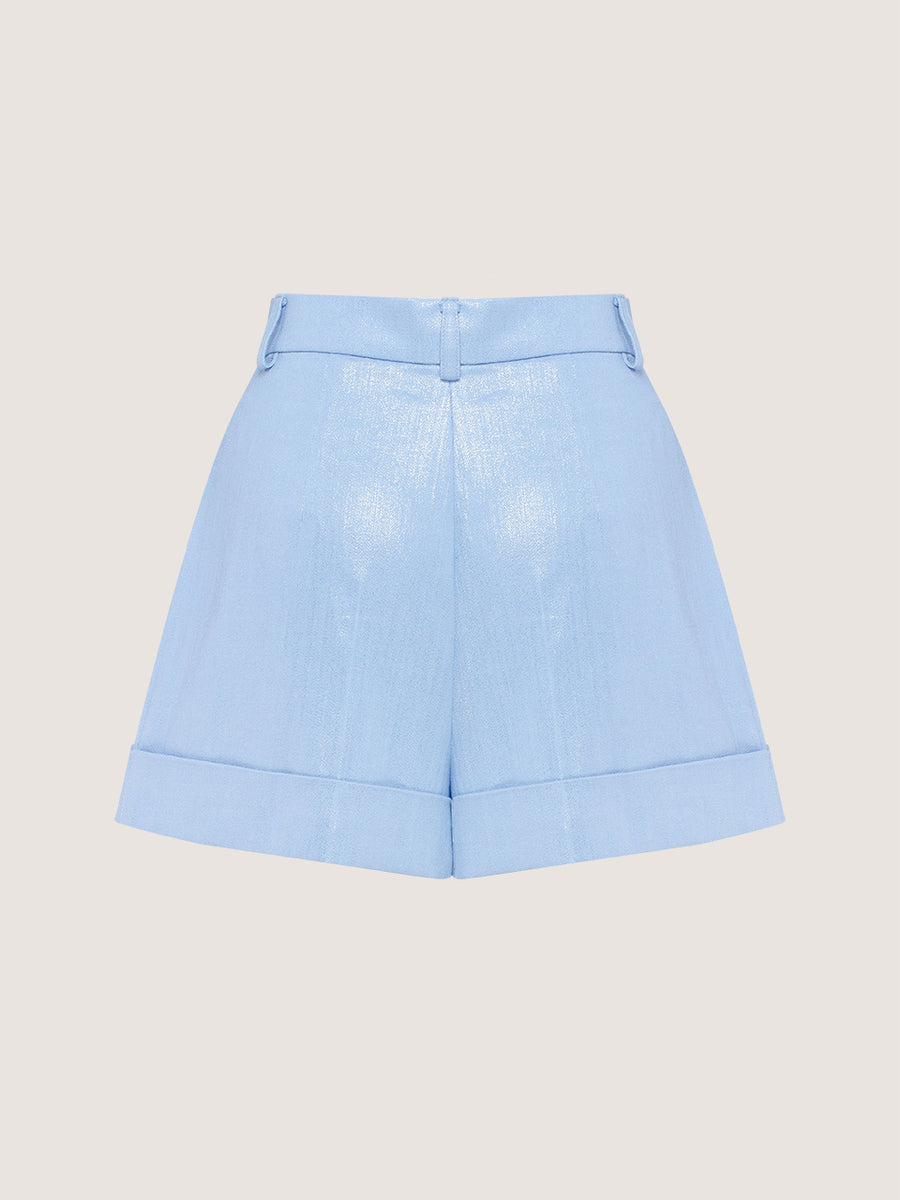 White Shimmering Shorts