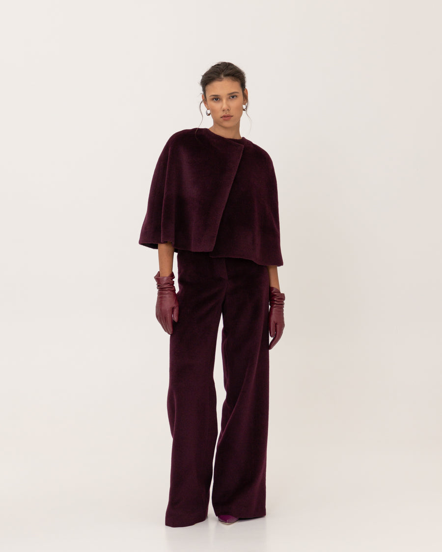 Alpaca Burgundy Trousers