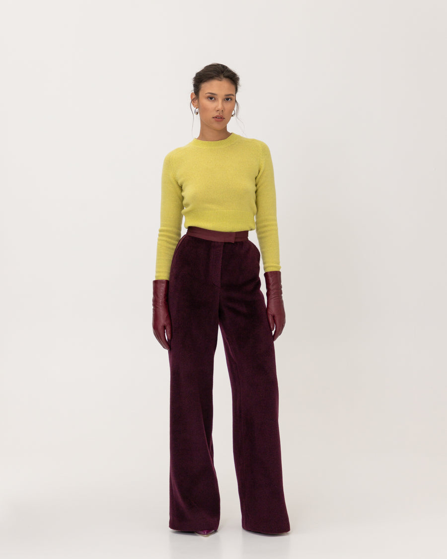 Alpaca Burgundy Trousers