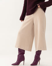 Cream Cropped Trousers