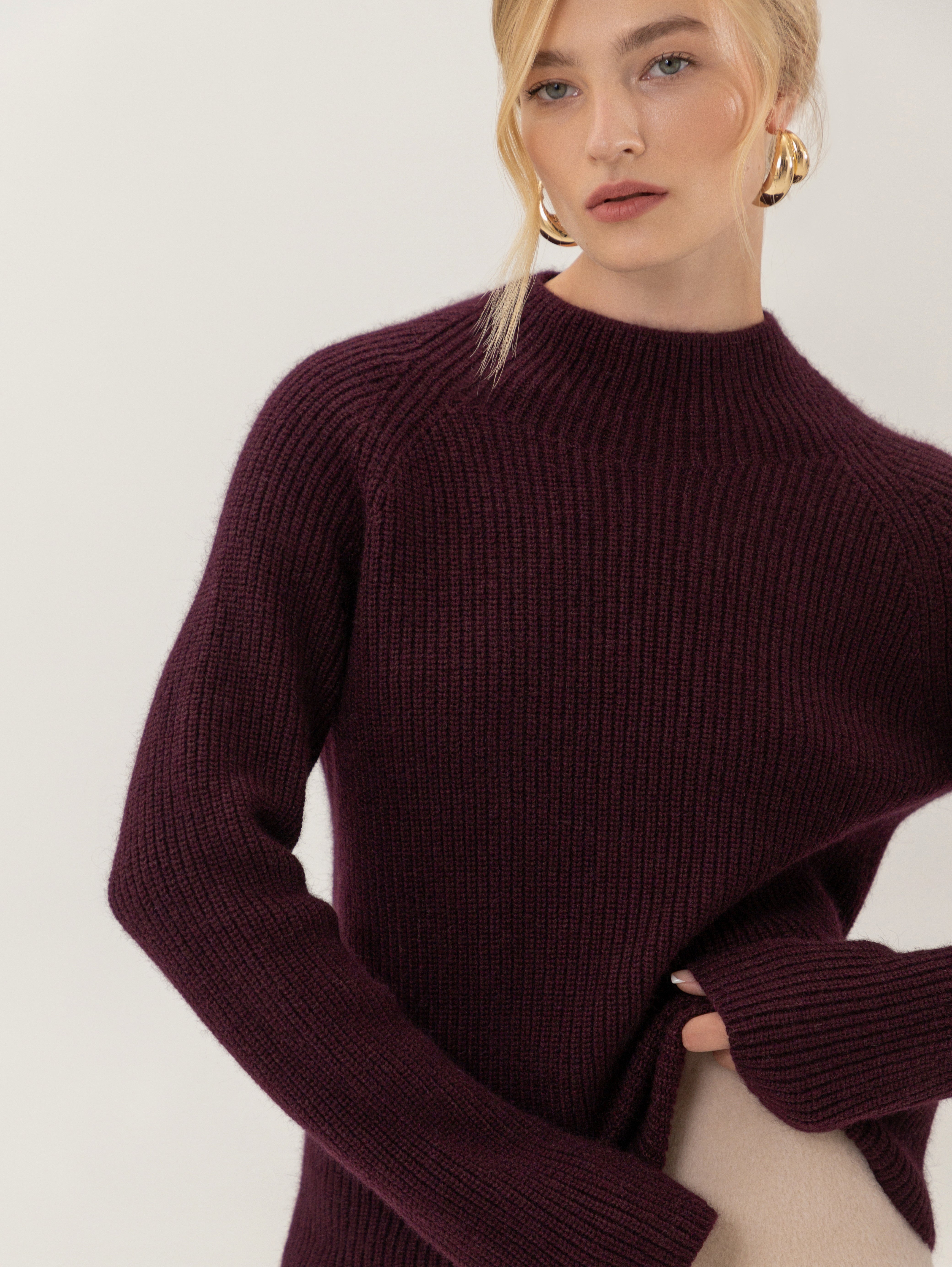 Burgundy Cashmere Sweater