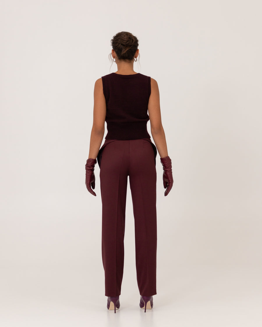 Burgundy Designer Trousers