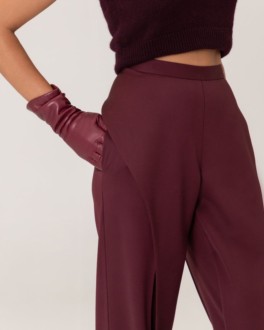 Burgundy Designer Trousers