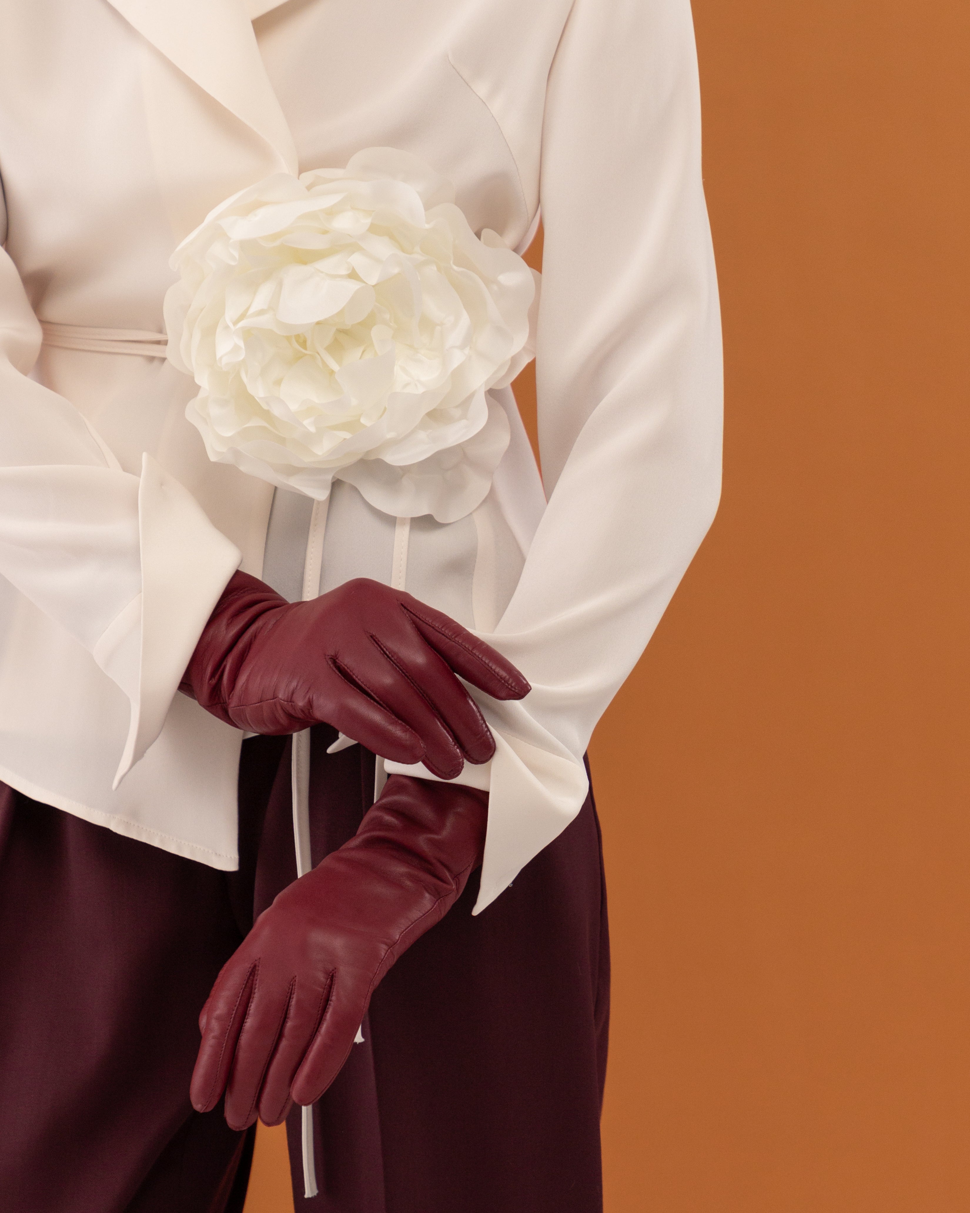 Silk Blouse With Brooch
