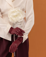 Silk Blouse With Brooch