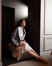 Long Silk & Lace Skirt