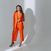 Orange Culottes in Italian Suiting Fabri