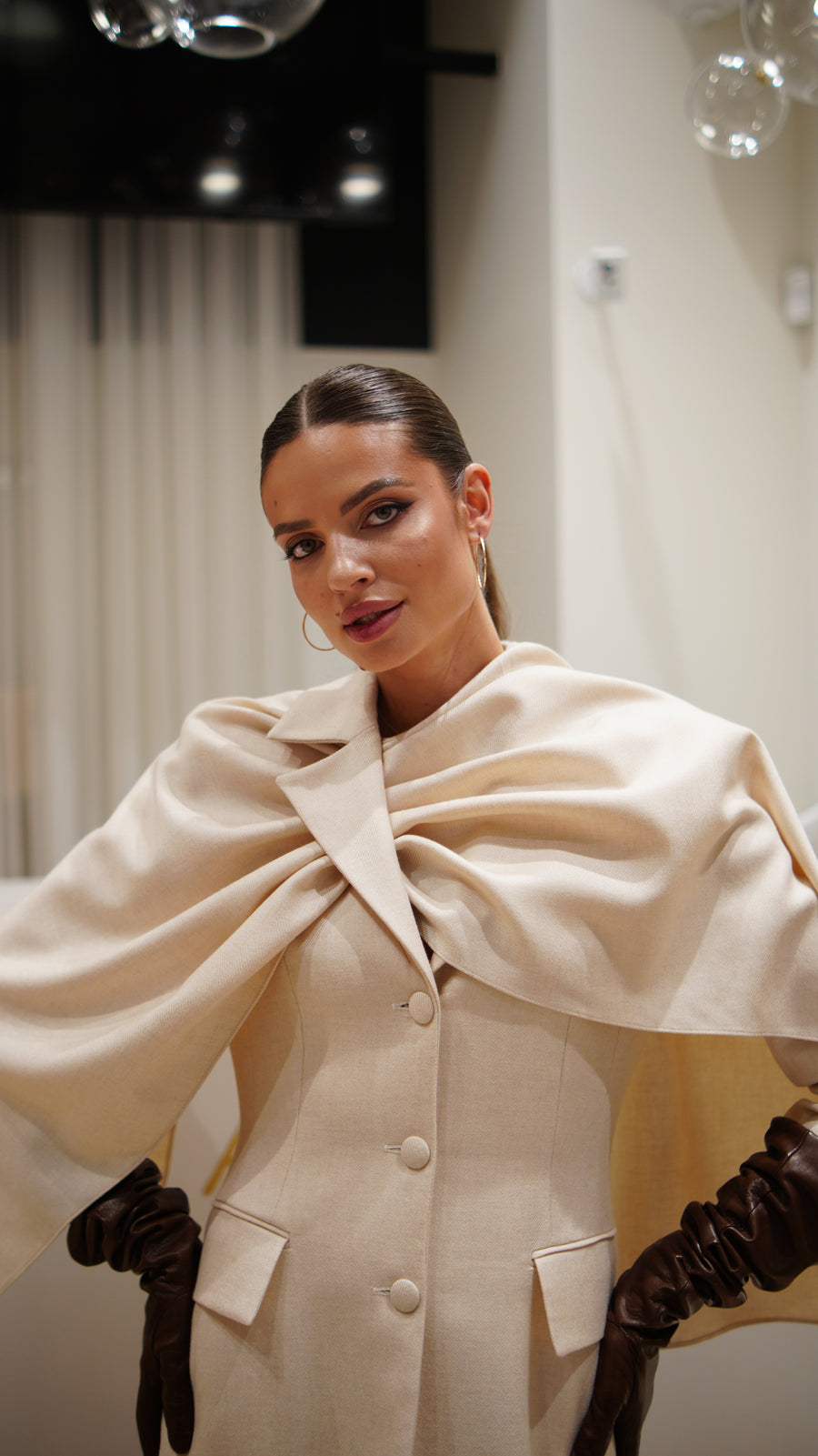 Жакет З Драпірованим Палантином