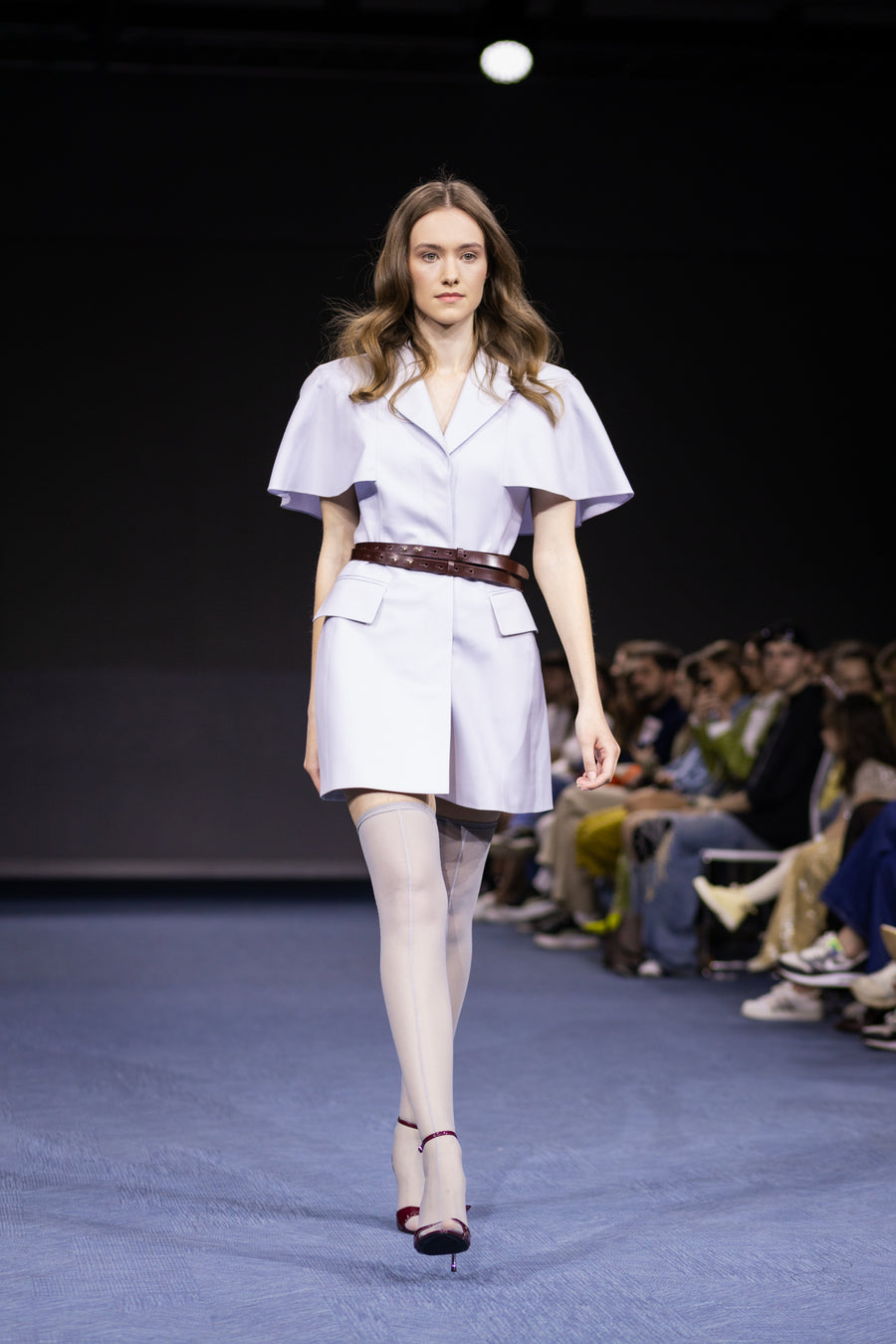 Short Sleeve Blazer-Dress Smoky blue / M
