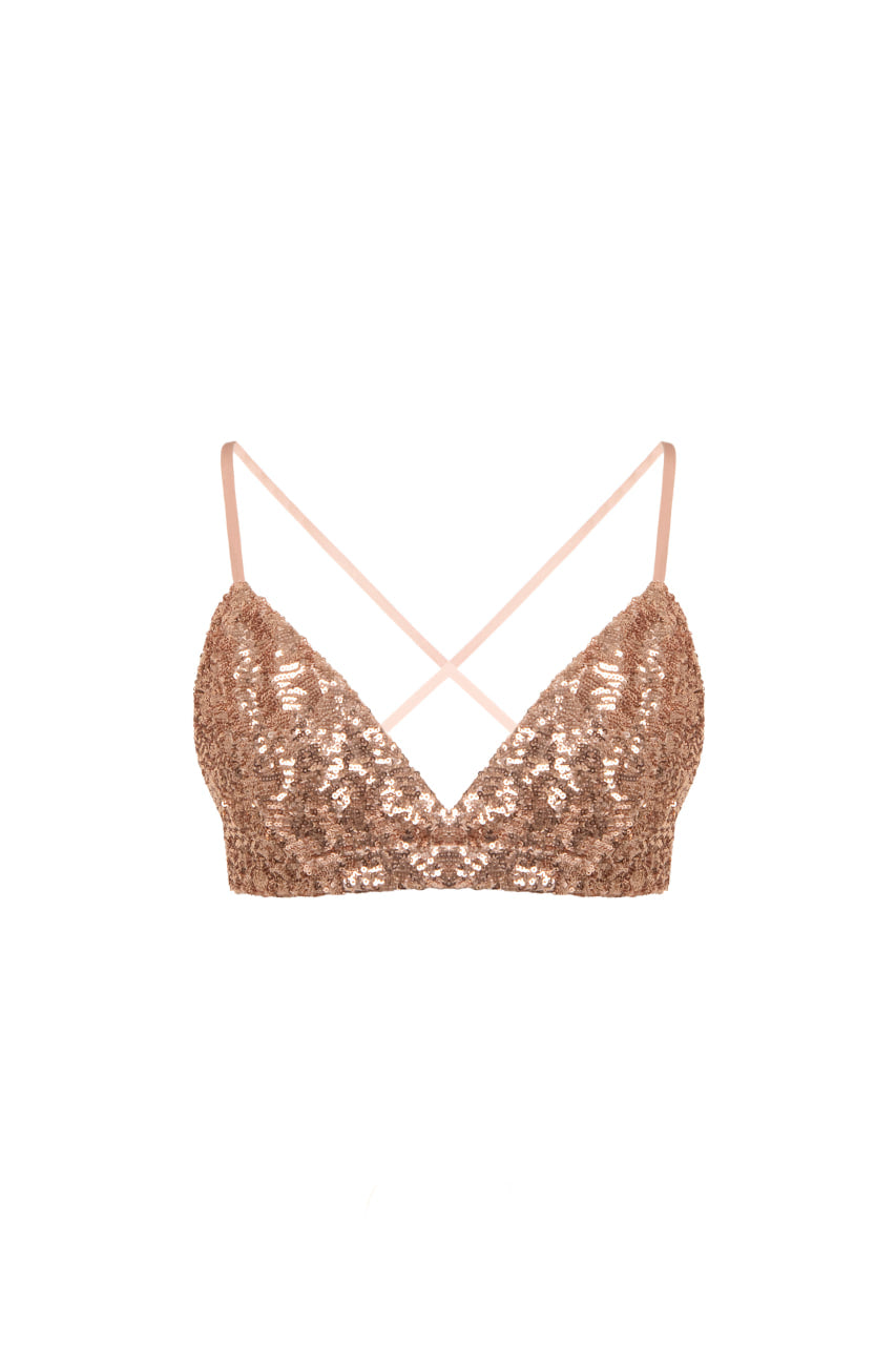 Rose Gold Sequin Top